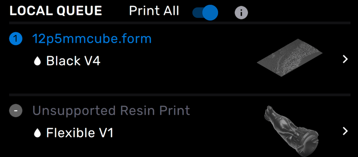 Automatically printing queued prints (Formlabs LFS printers)